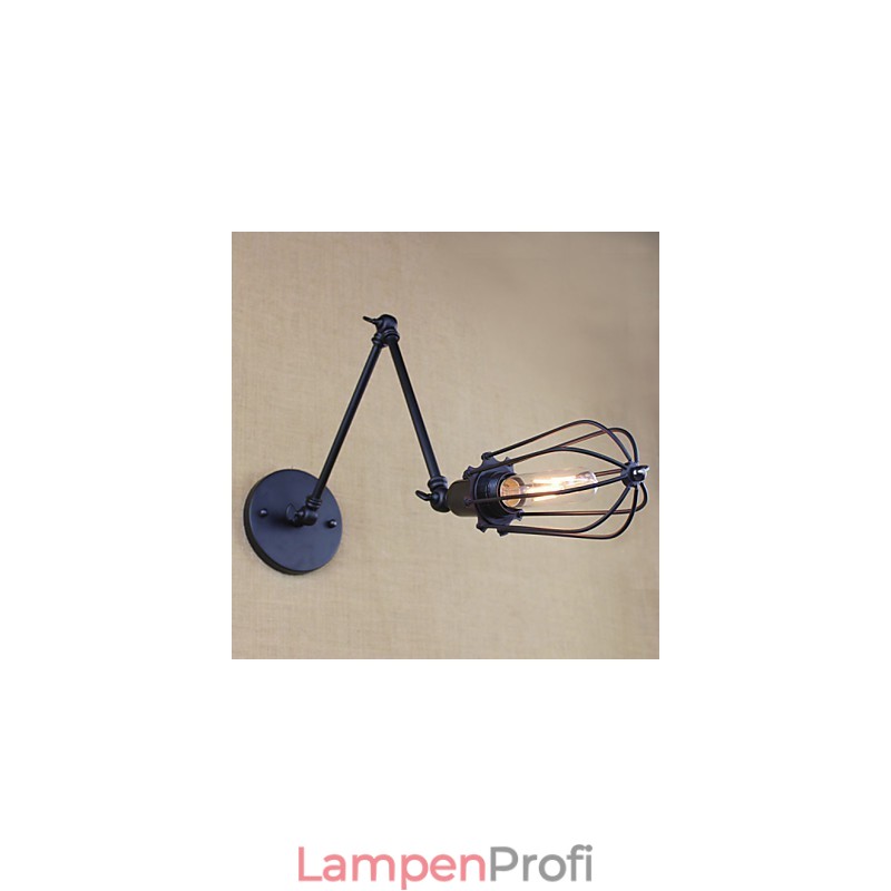 Stil Bett Hotel Restaurant Projekt Eisen Arm Doppel Retro Vintage Schwarz Gürtel Wand Lampe Schalter