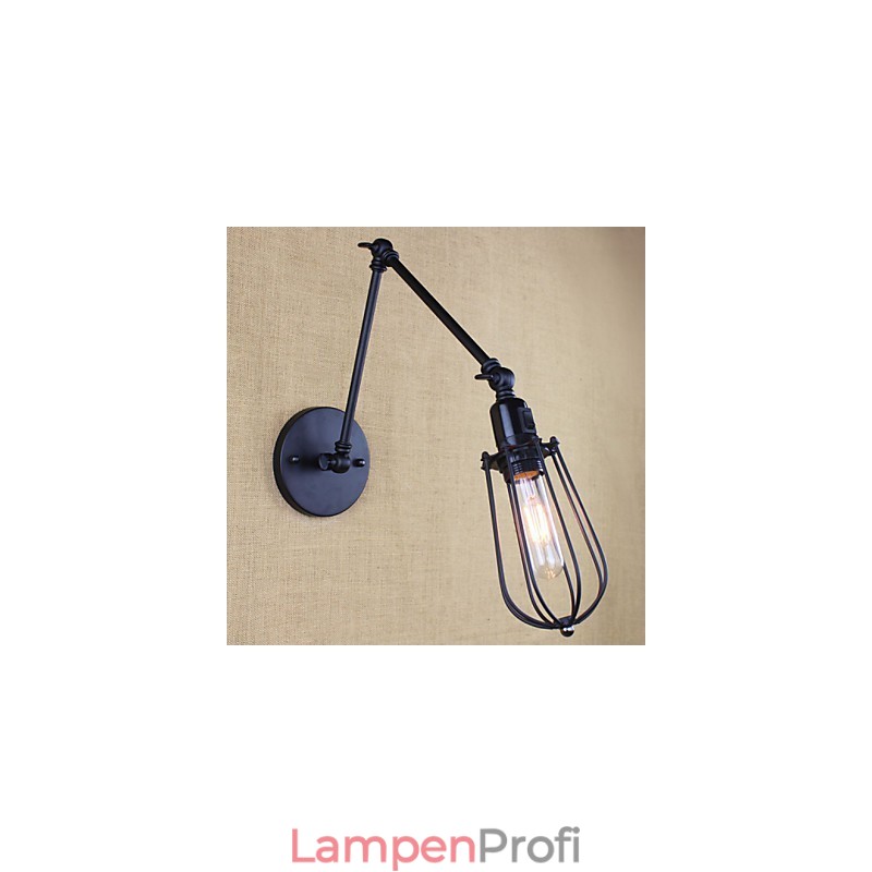 Stil Bett Hotel Restaurant Projekt Eisen Arm Doppel Retro Vintage Schwarz Gürtel Wand Lampe Schalter