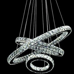 Kristall Pendelleuchte Moderne Beleuchtung Drei Ringe D406080 K9 Große Kristall Deckenleuchten