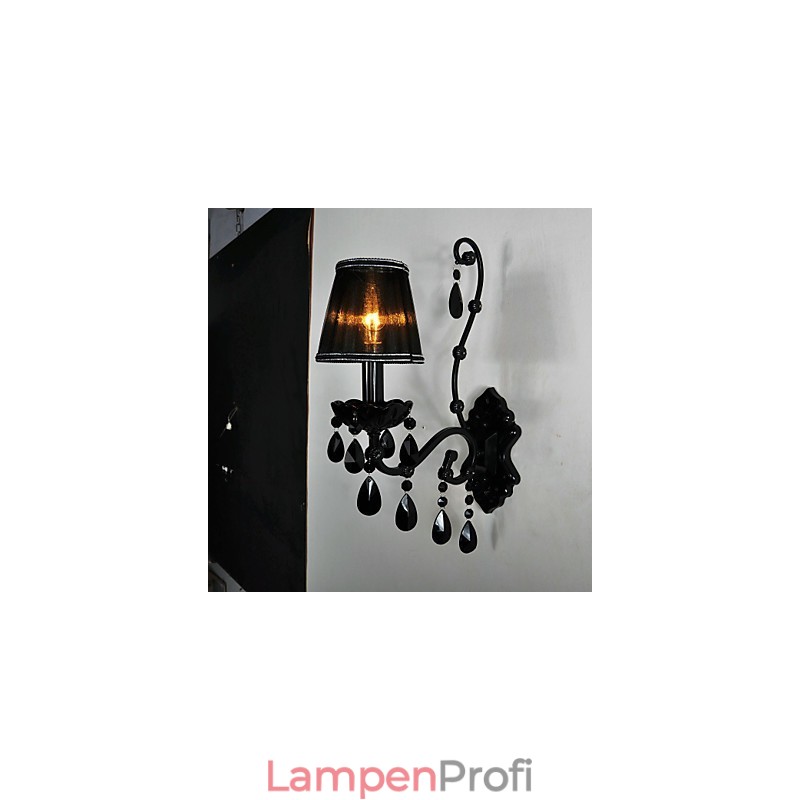 Wandleuchten Kristall Traditionell Klassisch Metall Schwarz