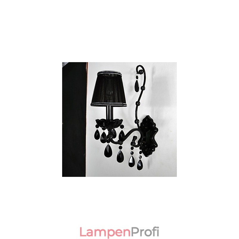 Wandleuchten Kristall Traditionell Klassisch Metall Schwarz