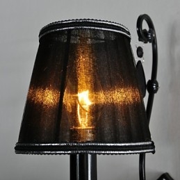 Wandleuchten Kristall Traditionell Klassisch Metall Schwarz