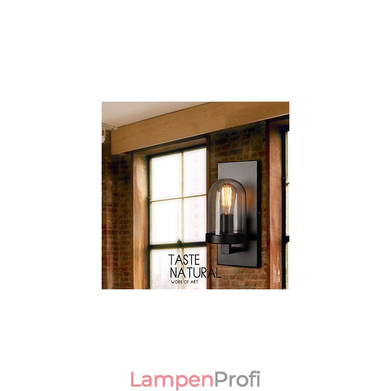 Kreative ländliche Schmiedeeisen-Glas-Wandleuchte