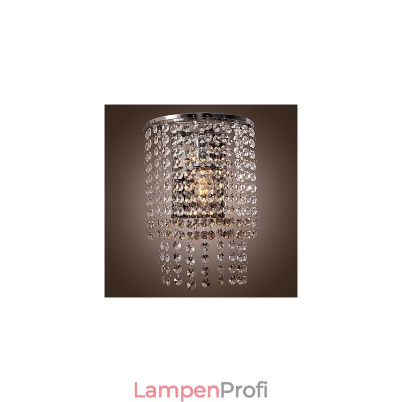 Moderne Kristall-Wandleuchte mit 1 Licht