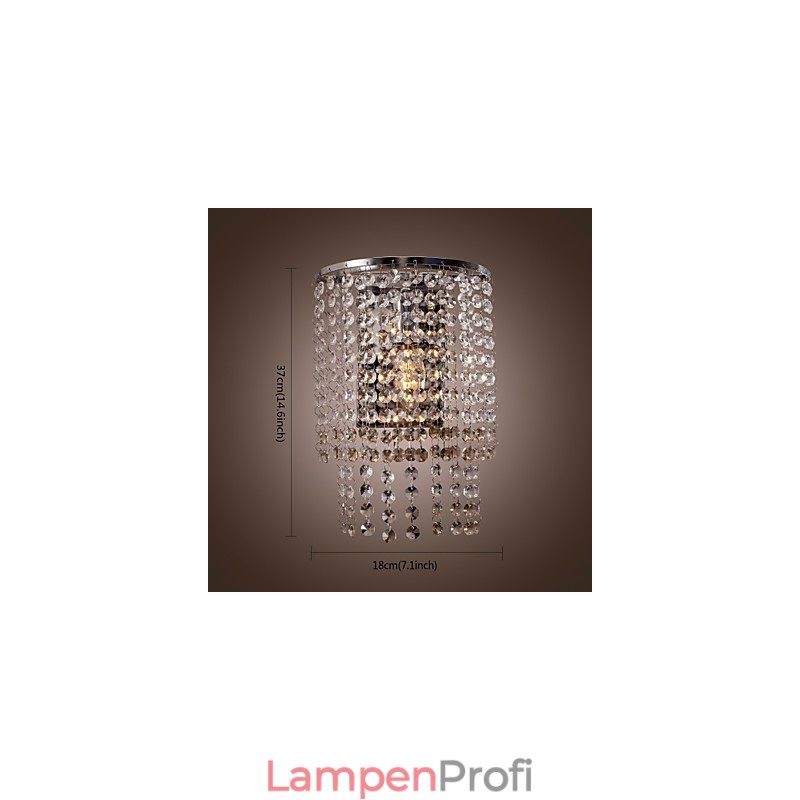 Moderne Kristall-Wandleuchte mit 1 Licht