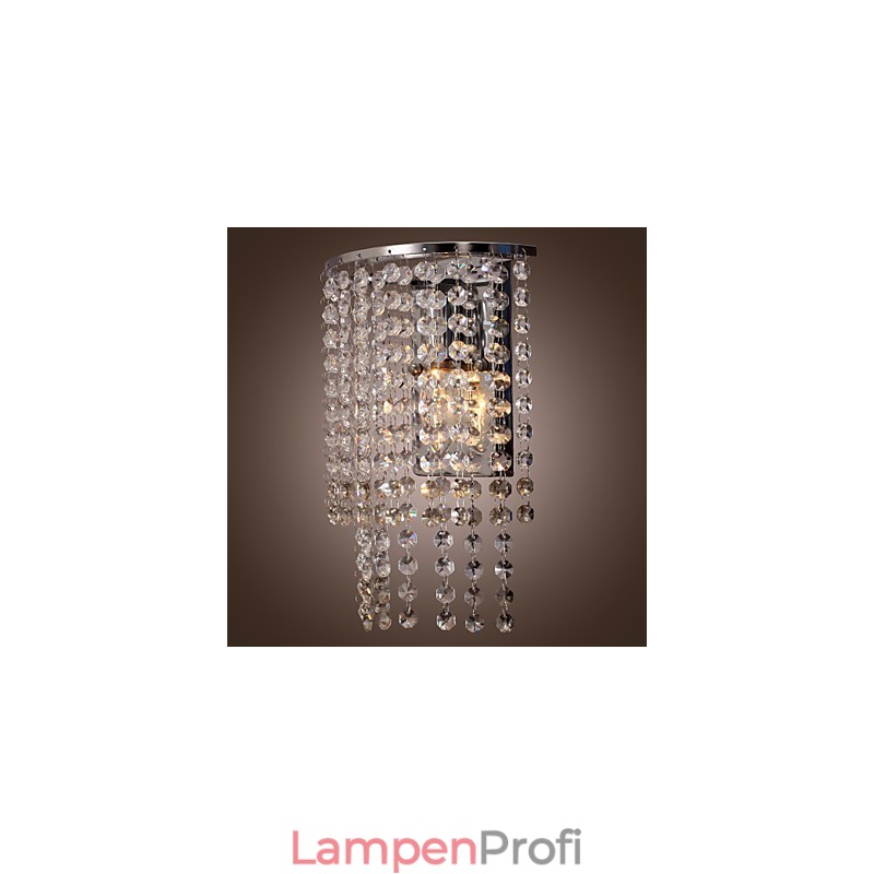 Moderne Kristall-Wandleuchte mit 1 Licht