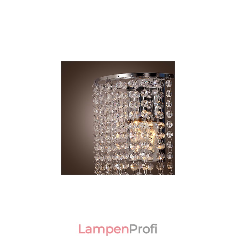 Moderne Kristall-Wandleuchte mit 1 Licht
