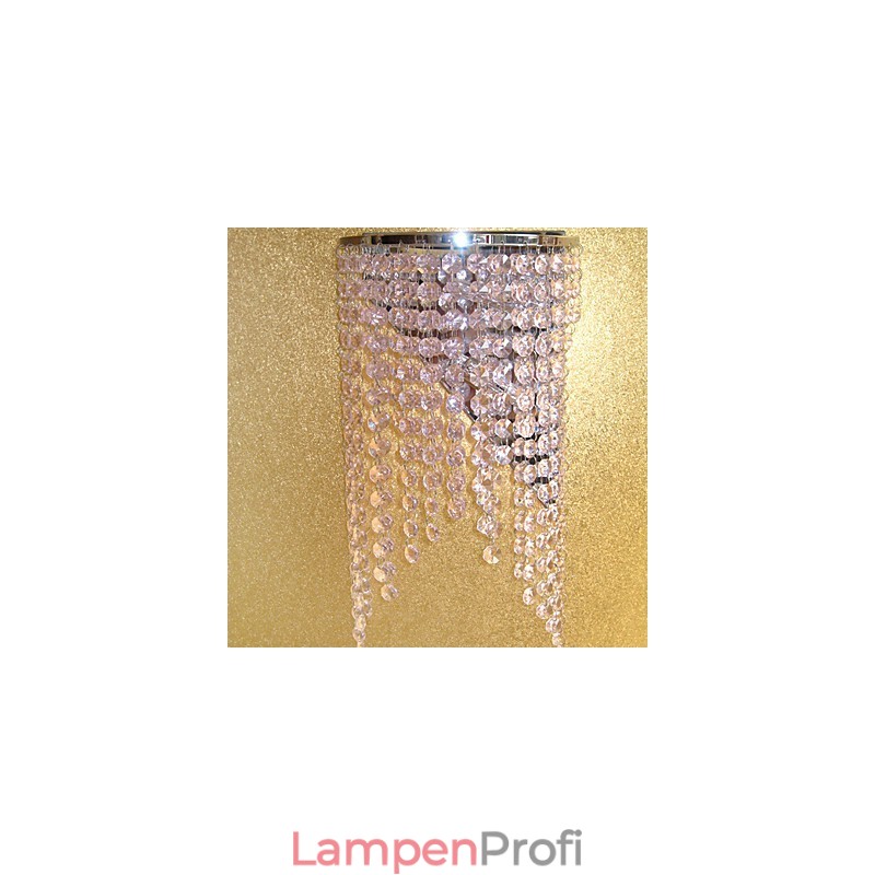 Moderne Kristall-Wandleuchte mit 2 Lichtern