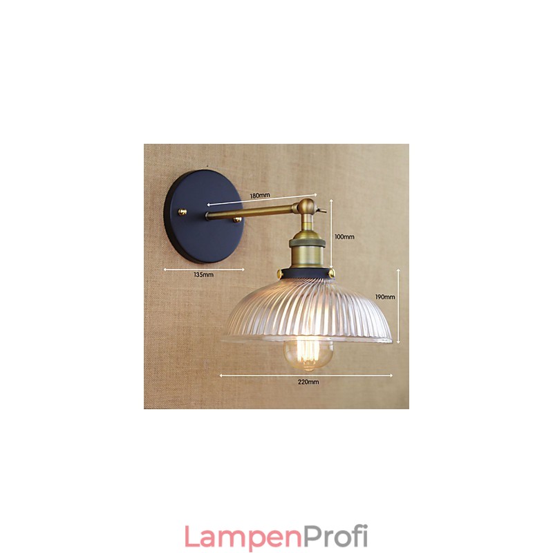 American Country Retro Creative Personality Popular Decorative Glass Wall Lamp