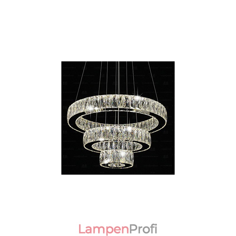 Kristall Pendelleuchte Moderne Beleuchtung Drei Ringe D406080 K9 Große Kristall Deckenleuchten