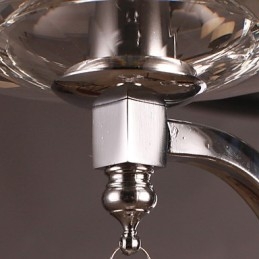 Silberne Kristall-Wandleuchte mit 1 Licht