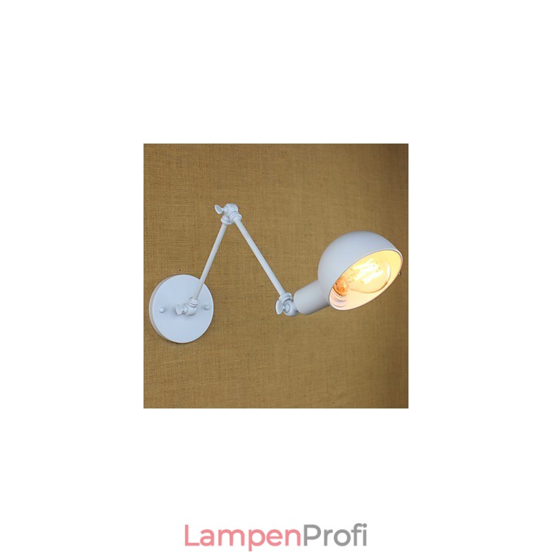 Moderne weiße lange Arm Doppel Schmiedeeisen Wandleuchte Wohnzimmer Flur Schlafzimmer Nachttisch Studie