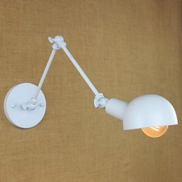 Moderne weiße lange Arm Doppel Schmiedeeisen Wandleuchte Wohnzimmer Flur Schlafzimmer Nachttisch Studie