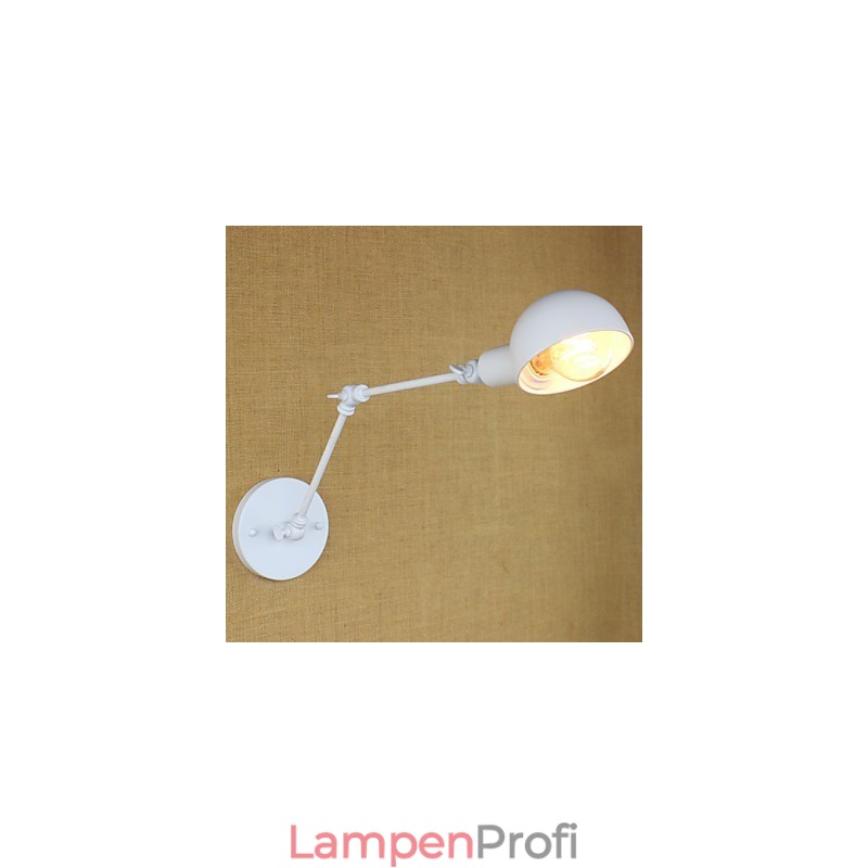 Moderne weiße lange Arm Doppel Schmiedeeisen Wandleuchte Wohnzimmer Flur Schlafzimmer Nachttisch Studie