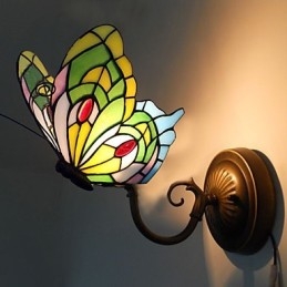 Europäische Mittelmeer Vertraglich Ländlichen Kreative Schmiedeeisen Wand Lampe Glas Lichter