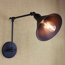 Retro Matt Schwarz Gürtel Langarm Doppel Schalter Wand