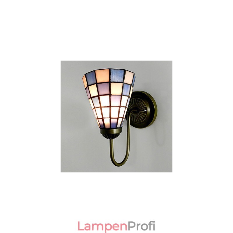 15CM Zeitgenössische und vertraglich Buntglaslampe Wandleuchte Inn Blaue und weiße Quadrate Lichter