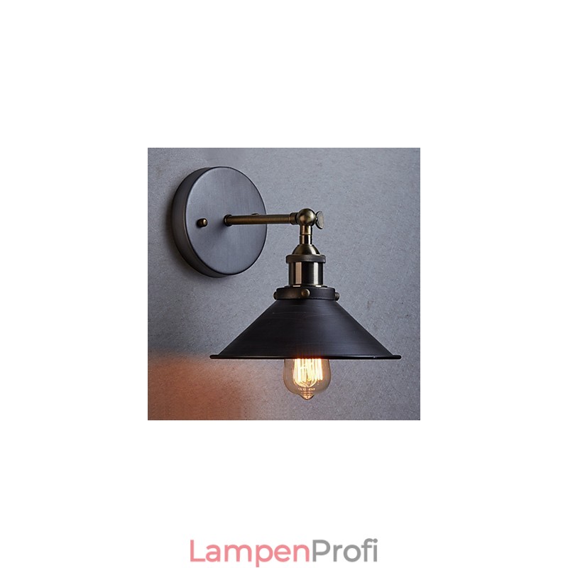 Industrielle Vintage Edison Simplicity 1 Licht Wandhalterung Esszimmer Arbeitszimmer Büro Flur Metall Wandleuchte