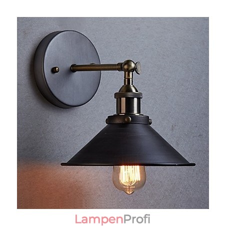 Industrielle Vintage Edison Simplicity 1 Licht Wandhalterung Esszimmer Arbeitszimmer Büro Flur Metall Wandleuchte