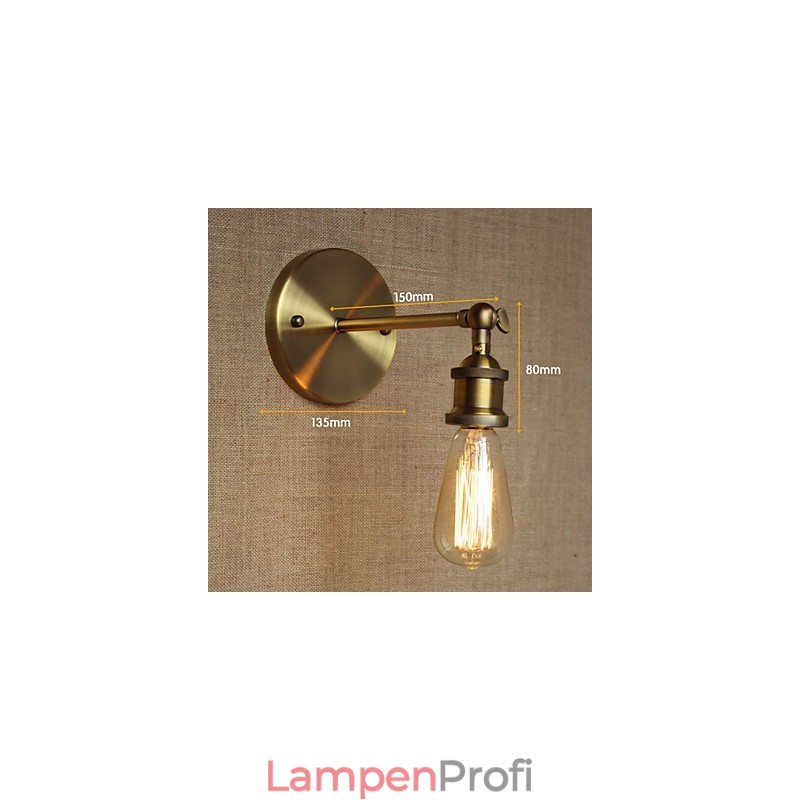 Amerikanischen Bar Cafe Restaurant Nacht Minimalistischen Gang Bronze Schmiedeeisen Wand Leuchte