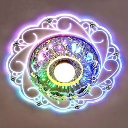 Kristall Deckenleuchte Spotlight SMD 3W Kreative Lampe Leuchtstoffröhre Bunte Farbe Dome Licht
