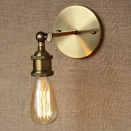 Amerikanischen Bar Cafe Restaurant Nacht Minimalistischen Gang Bronze Schmiedeeisen Wand Leuchte