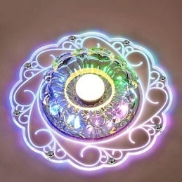 Kristall Deckenleuchte Spotlight SMD 3W Kreative Lampe Leuchtstoffröhre Bunte Farbe Dome Licht