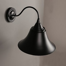Designer Duds Loft Stil Antike Schwarze Eisenkappe Wandlampe