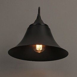 Designer Duds Loft Stil Antike Schwarze Eisenkappe Wandlampe