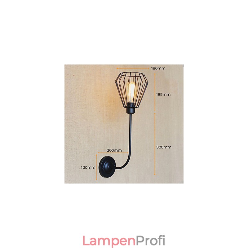 Amerikanischen Land Kreative Eisen Ellenbogen Antike Einzel Kopf Lampe Nachttisch