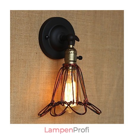 Amerikanischen Industriellen Stil Zaun Eisen Net Rot Bronze Dekorative Wand Leuchte Amerikanischen Industriellen Stil Zaun Eisen Net Rot Bronze Dekorative Wand Leuchte