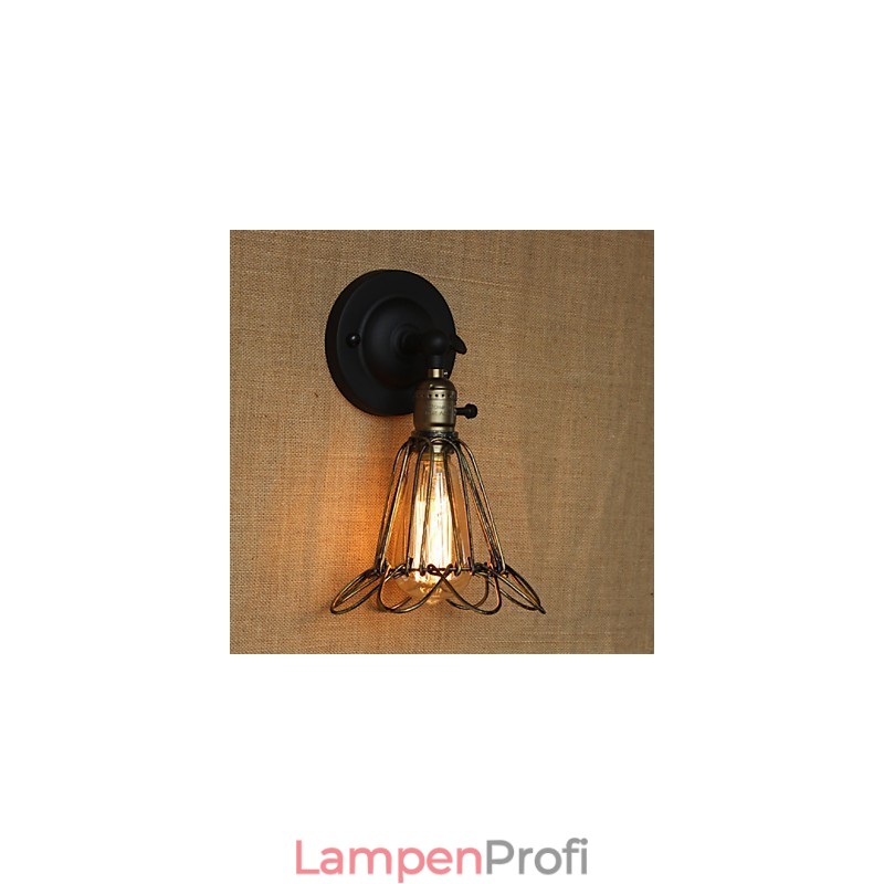 Amerikanischer Industriestil Zaun Eisen Mesh Bronze Dekorative Wandleuchte