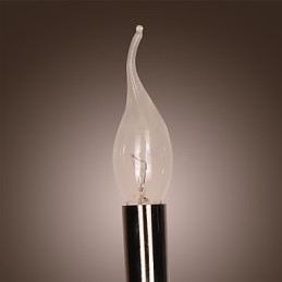 Schwarze Kristall-Wandleuchte mit Kerzenbirne