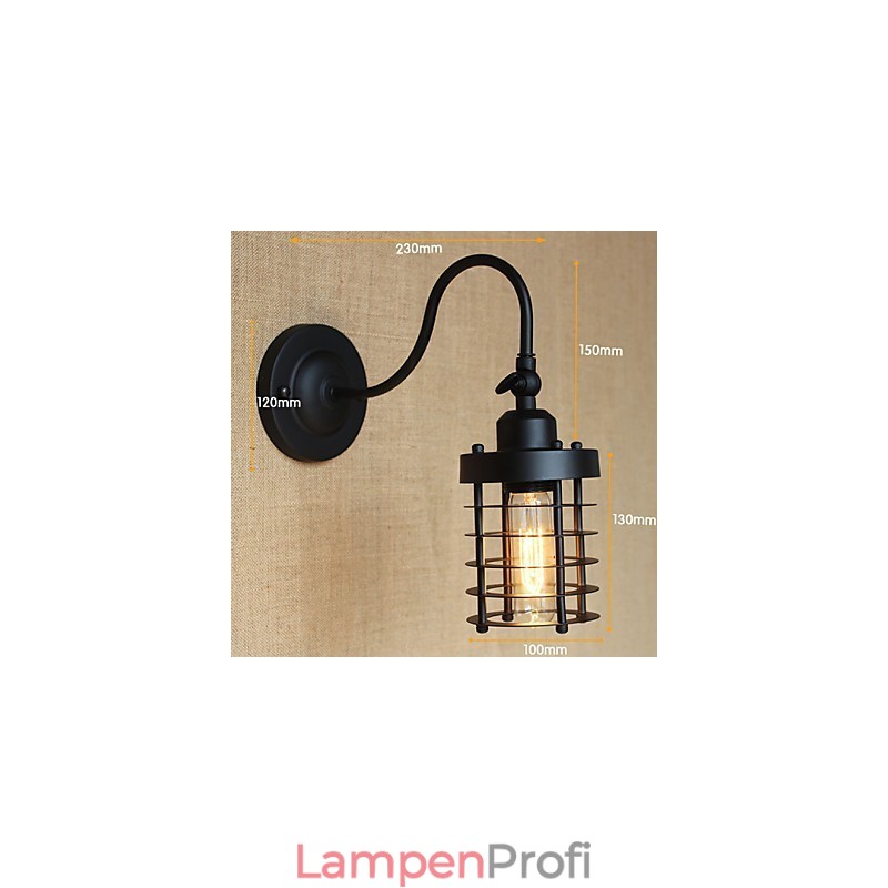 Minimalistische Wanddekoration im amerikanischen Landhausstil, mattschwarz