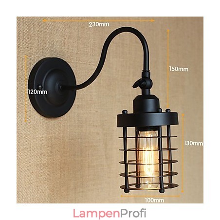 Minimalistische Wanddekoration im amerikanischen Landhausstil, mattschwarz