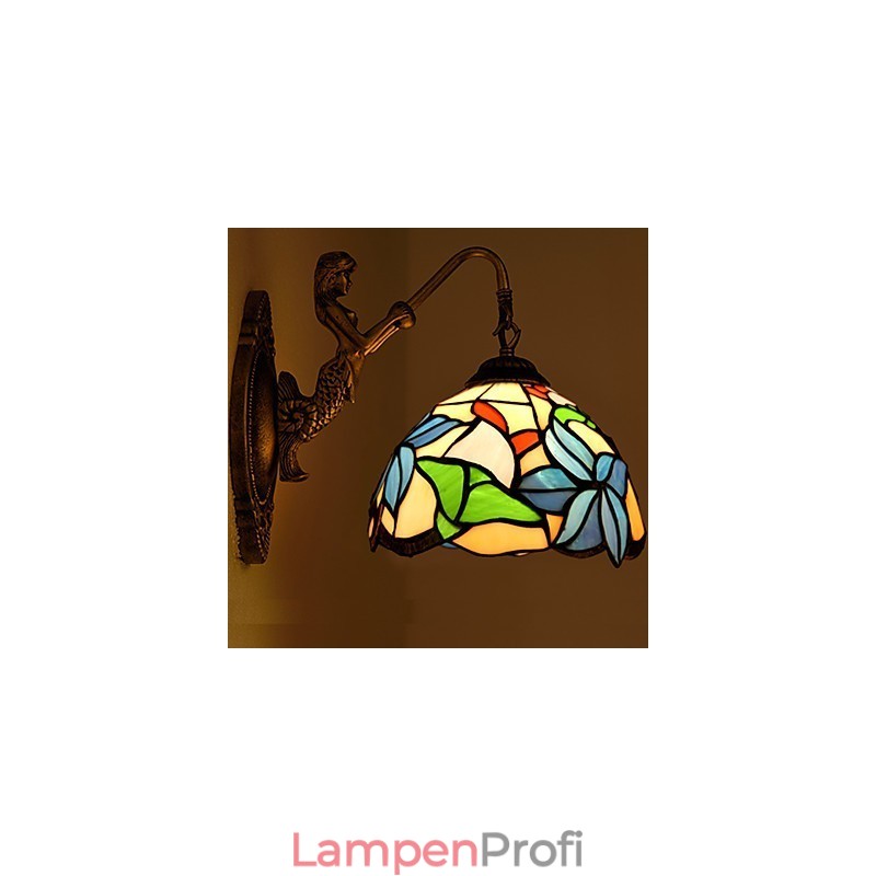 Europäische vertraglich ländliche kreative Schmiedeeisen Wandleuchte Glas Lichter