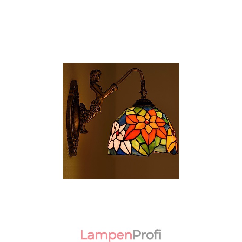 Europäische vertraglich ländliche kreative Schmiedeeisen Wandleuchte Glas Lichter