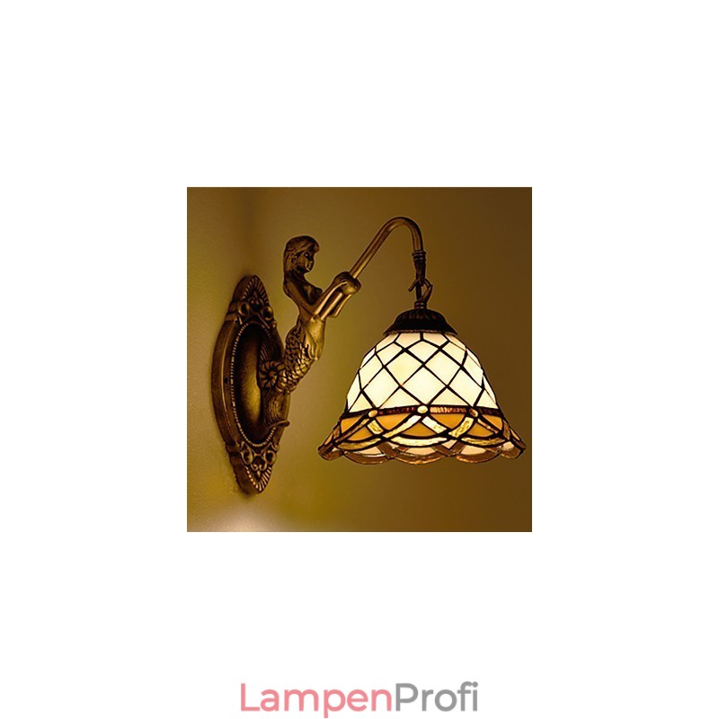 Europäische vertraglich ländliche kreative Schmiedeeisen Wandleuchte Glas Lichter