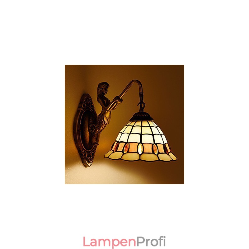 Europäische vertraglich ländliche kreative Schmiedeeisen Wandleuchte Glas Lichter