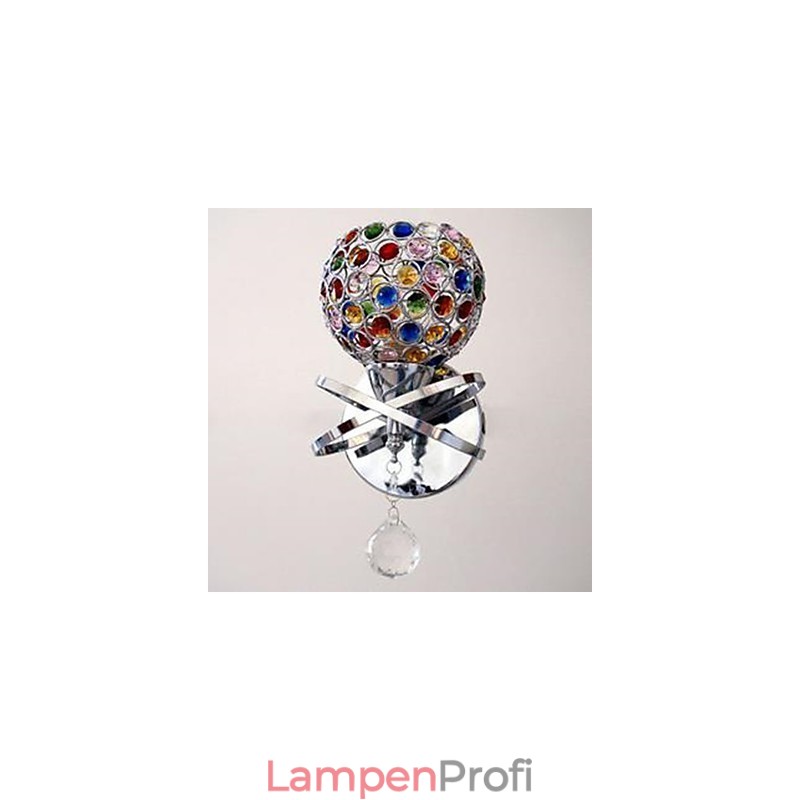 Einkopf-Kristall-Wandleuchte