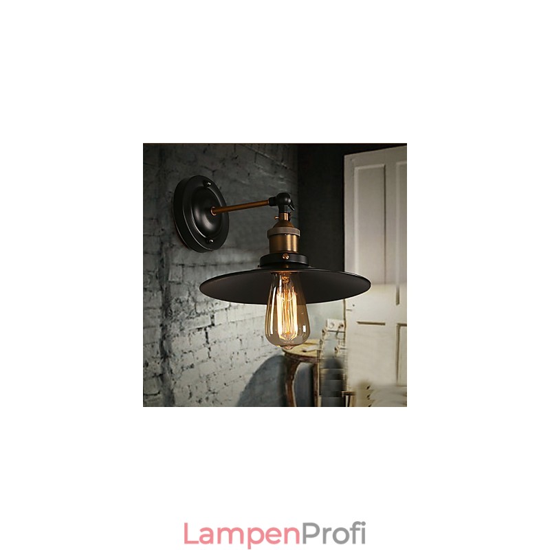 Kreative nordische Licht Single Head Black Umbrella Wandleuchte Wiederherstellung alten Wege Licht