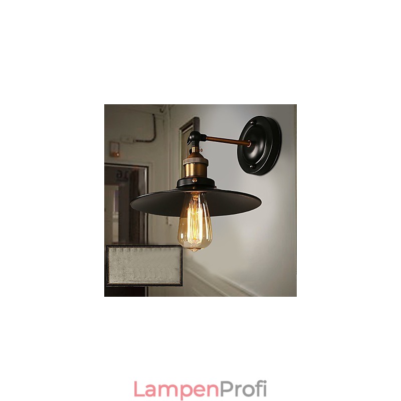 Kreative nordische Licht Single Head Black Umbrella Wandleuchte Wiederherstellung alten Wege Licht