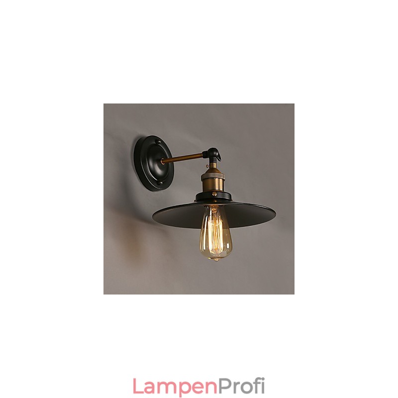 Kreative nordische Licht Single Head Black Umbrella Wandleuchte Wiederherstellung alten Wege Licht