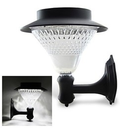 Outdoor Solar Power Weiß Villa Wand Montieren Garten Hof Tür Pfad Licht Lampe