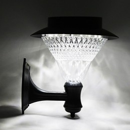Outdoor Solar Power Weiß Villa Wand Montieren Garten Hof Tür Pfad Licht Lampe