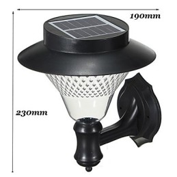 Outdoor Solar Power Weiß Villa Wand Montieren Garten Hof Tür Pfad Licht Lampe