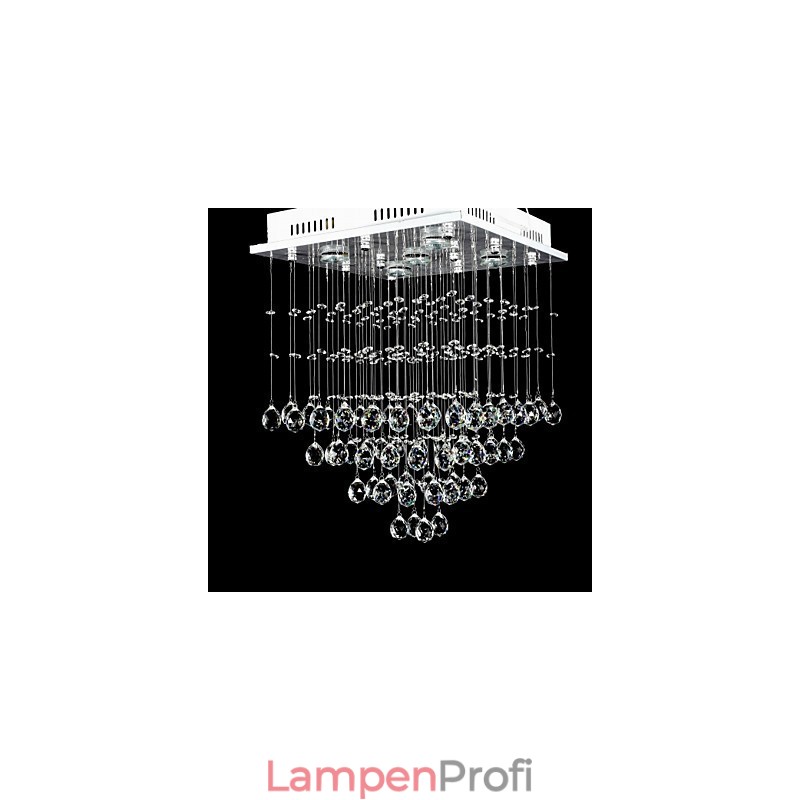 Moderne zeitgenössische Kristall galvanisierte Unterputzleuchte