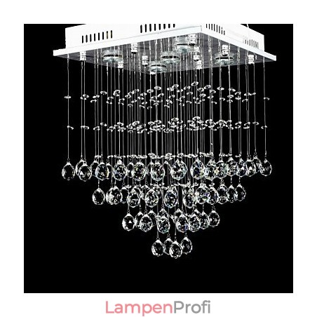 Moderne zeitgenössische Kristall galvanisierte Unterputzleuchte