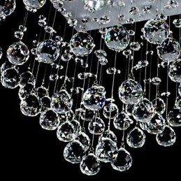 Moderne zeitgenössische Kristall galvanisierte Unterputzleuchte