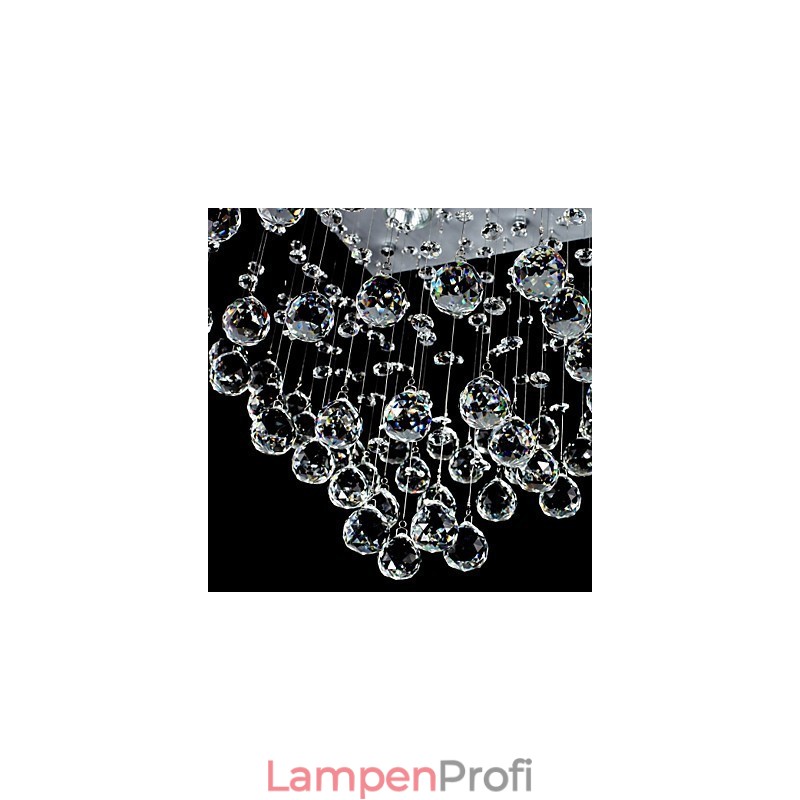 Moderne zeitgenössische Kristall galvanisierte Unterputzleuchte